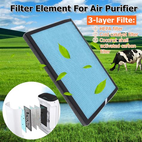 New PM2.5 Replacement Air Purifier Filter HEPA Dust Cleaner Element For Negative Ion Air ...