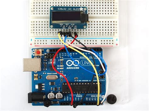 Wiring 128x32 I2C Display | Monochrome OLED Breakouts | Adafruit ...