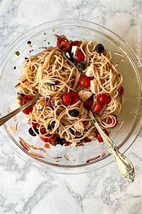 Angel Hair Pasta Salad - Simple Italian Cooking