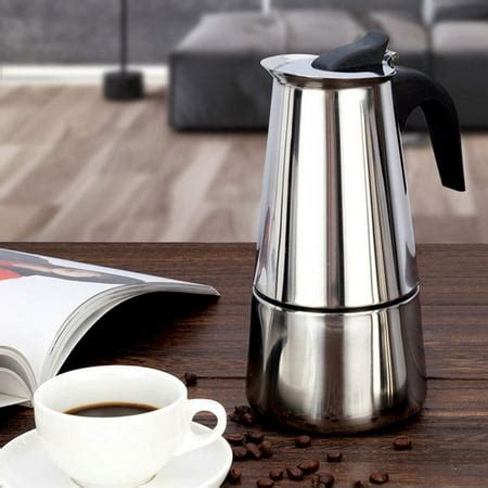 Stainless Steel Italian Espresso Coffee Stovetop Coffee Maker Moka Pot ...