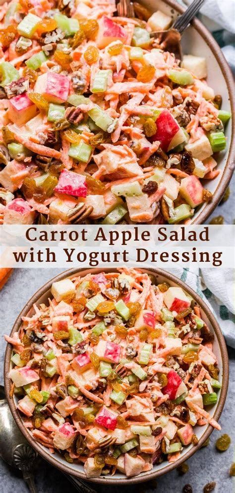 Carrot Apple Salad with Yogurt Dressing - Recipe Runner