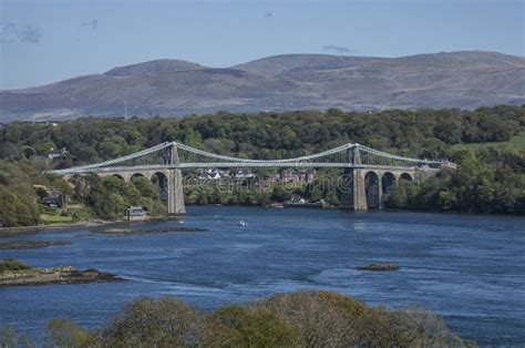 The Menai Suspension Bridge, the Structure. Stock Image - Image of hills, 1826: 116671491