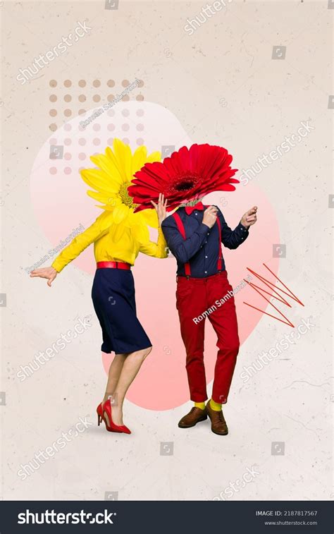 Vertical Composite Collage Illustration Two Overjoyed Stock Photo 2187817567 | Shutterstock