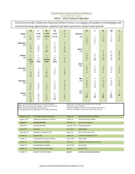 Updated School Calendar 2022-23 – Timberlane Regional School District