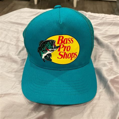 Bass Pro Shops Teal Trucker Hat - Depop