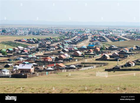 KHARKORIN, MONGOLIA - View of Kharkhorin in Kharkhorin (Karakorum), Mongolia. Karakorum was the ...