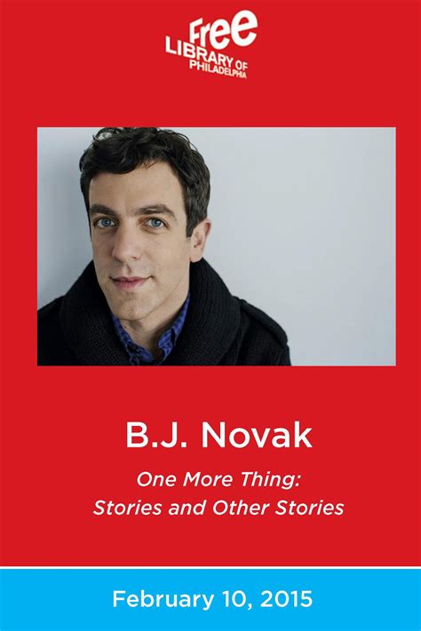 B.J. Novak | One More Thing: Stories and Other Stories on Livestream