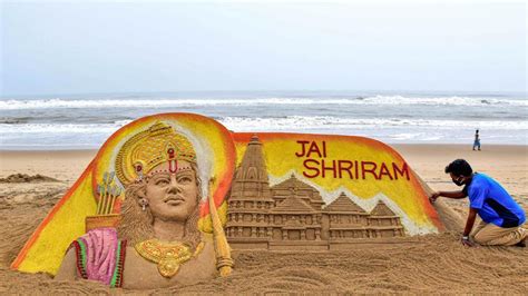 Sudarsan Pattnaik creates replica of Ram temple on Puri beach | Latest News India - Hindustan Times