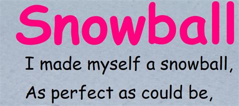 Mash > Winter > 'Snowball' poem