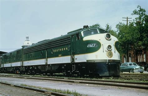 Southern Railway's EMD E8 Number 2927 in her factory appearance. She ...