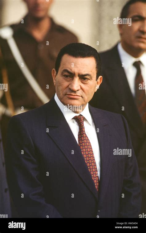 Egyptian President Hosni Mubarak, in power from 1981-2011, during the ...