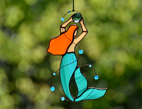 Stain Glass Mermaid suncatcher - craibas.al.gov.br