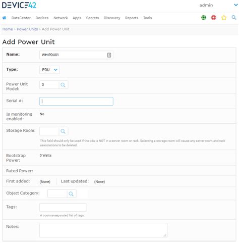 Adding PDUs | Device42