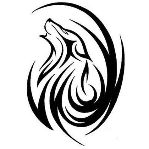 Attractive Tribal Wolf Howling Head Tattoo Stencil | Cat tattoo designs, Tribal wolf tattoo ...