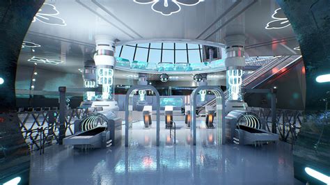 TERMINAL BUILDING MODULAR FUTURISTIC SCI FI in Props - UE Marketplace