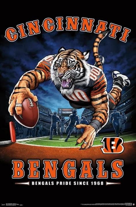 Cincinnati Bengals "Bengals Pride Since 1968" NFL Theme Art Poster ...