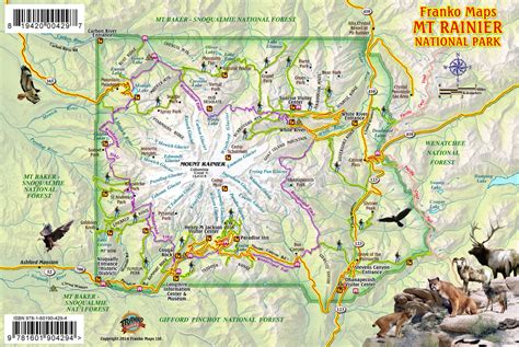 Mt Rainier National Park Guide Card – Franko Maps