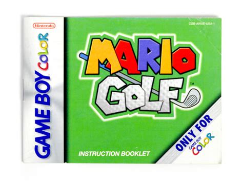 Mario Golf [Manual] (Game Boy Color) – RetroMTL