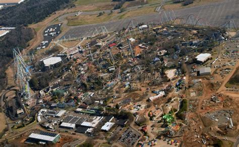 Amusement park aerial view stock photo. Image of amusement - 112986640