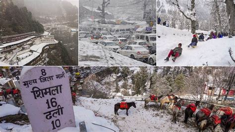 Himachal snowfall: Tourist footfall increases in snow-clad Shimla ...