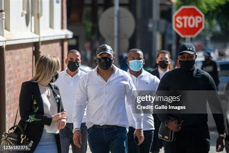 Ralph Stanfield , his wife Nicole Johnson, is seen outside the Cape... News Photo - Getty Images