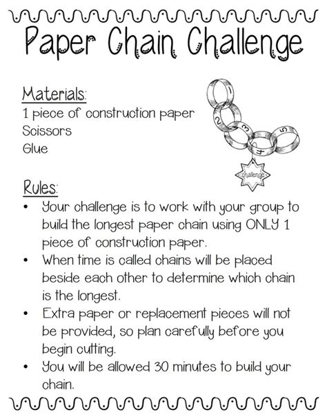 The Paper Chain Challenge