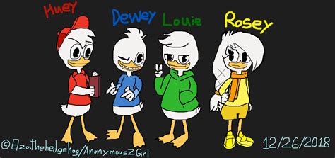 TLB: Huey, Dewey, Louie And Rosey by Elzathehedgehog on DeviantArt