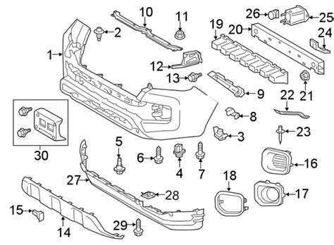 Toyota Tacoma Cover, Bumper HOL. Cover, Opening. Hole - 5212704040 ...