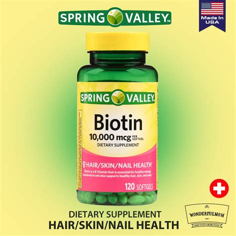 SPRING VALLEY - Biotin 10,000mcg - Wonderfulmom.lk