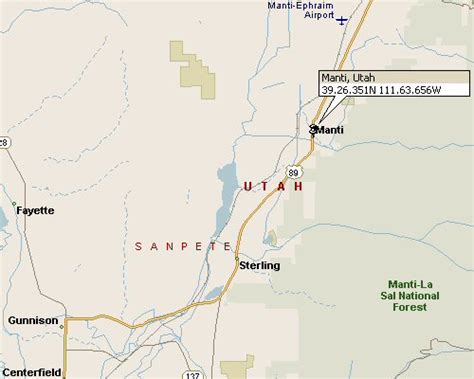 Manti, Utah Map 1