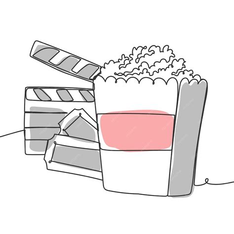 Premium Vector | Hand drawn movie theater drawing illustration