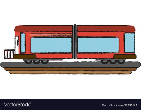 Train carriage isolated Royalty Free Vector Image