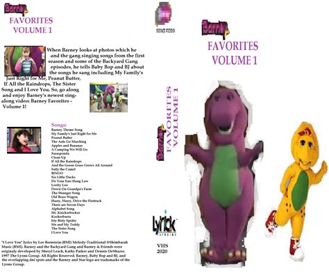 Barney Favorites Volume 1 | Scratchpad | Fandom