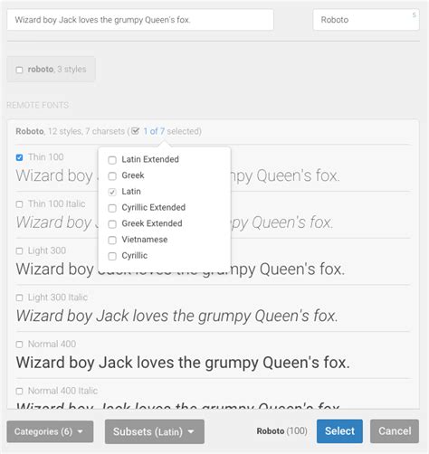 Using the Font Picker | Gantry Documentation