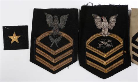 WWII US NAVY CPO BULLION RANK INSIGNIA LOT