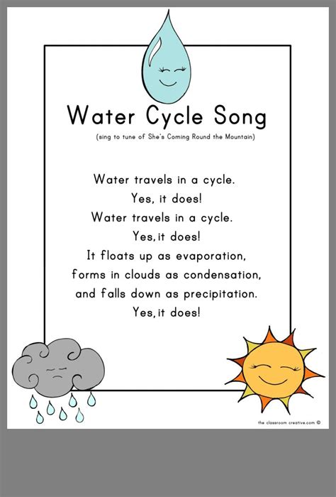 Water Cycle Song, Come Round, Falling Down, Singing, Word Search Puzzle, Science, Songs ...