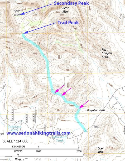 Bear Mountain Topographical Map