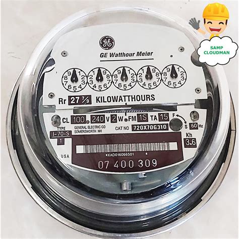 GE I-70-S KWH Meter ERC Sealed Analog Type CL100 I70S 2W, KWH CL200 ...