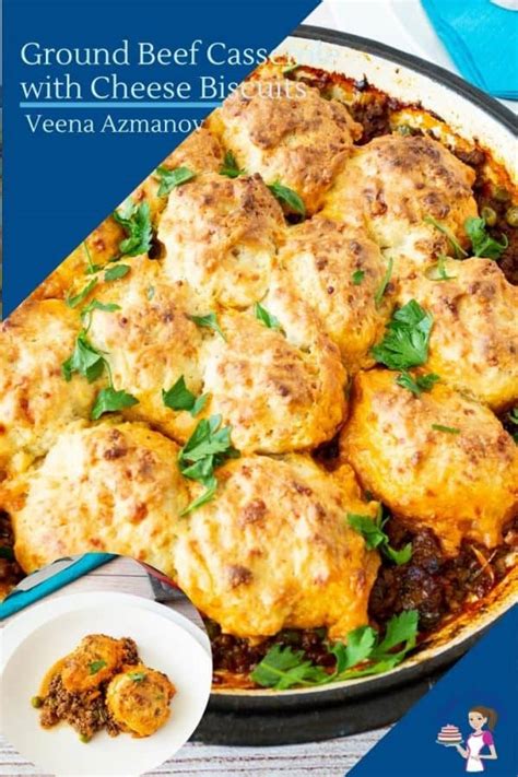 Ground Beef Casserole with Biscuit Top - Ultimate Comfort Food- Veena ...