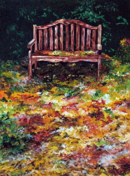 Nan Johnson Fine Art: Autumn Bench