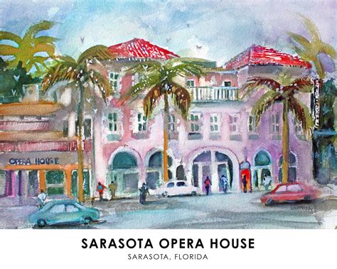 Sarasota Opera House Original Painting of the Sarasota Opera - Etsy