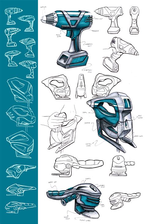 Power Tool Sketch Marker Rendering. Industrial Design. Product Design. | Industrial design ...