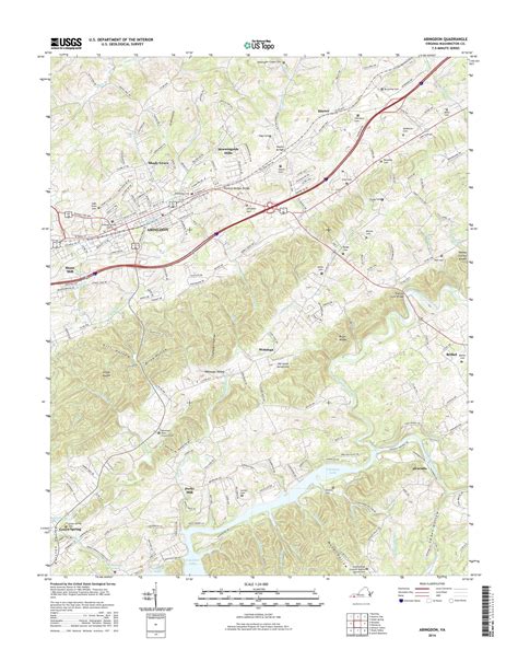 MyTopo Abingdon, Virginia USGS Quad Topo Map