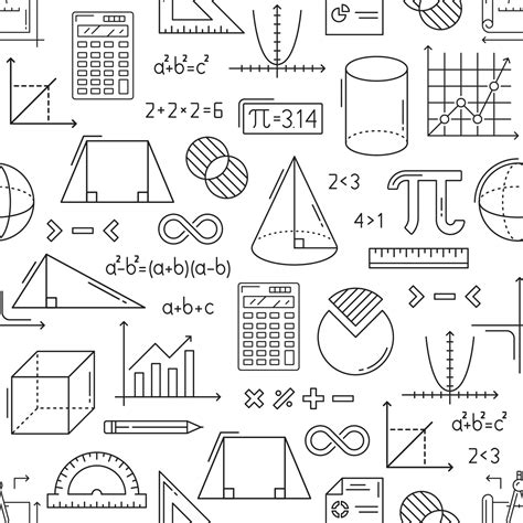 Mathematics seamless pattern, math background 13466834 Vector Art at ...