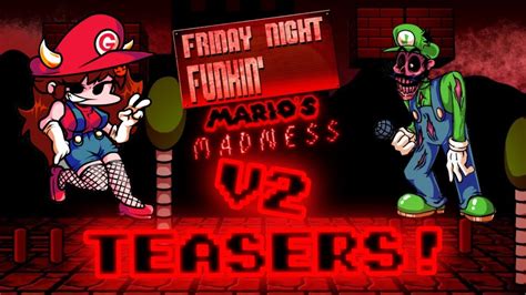 FNF Mario's Madness V2 - All Recent TEASERS! - YouTube