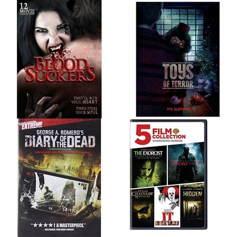 DVD Horror Movies 4 Pack Fun Gift Bundle: 12 Movies: Bloodsuckers ...