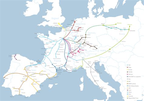 European Train Network map - OUI.sncf