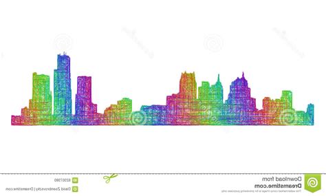 Detroit Skyline Silhouette Vector at Vectorified.com | Collection of Detroit Skyline Silhouette ...