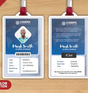 Employee id card template psd file free download - garchristian