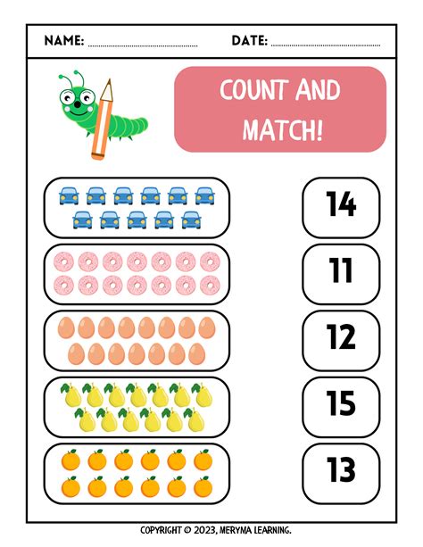 Numbers Recognition 11-20 Worksheets: Trace, Write, Color, Count And Match. | Made By Teachers